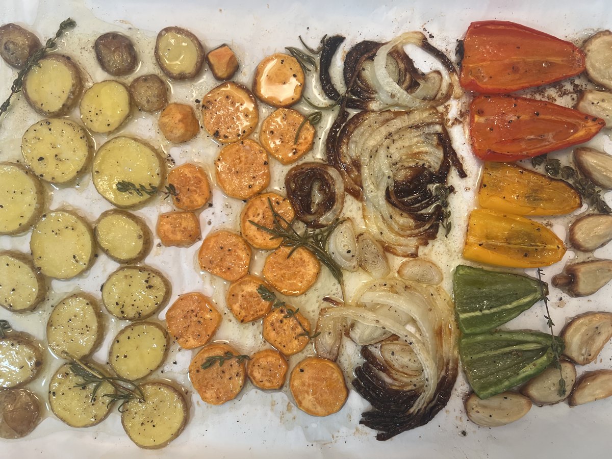 Mix de Legumes Rústicos Tostados na Air Fryer com Alecrim