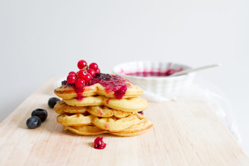 Waffles Americanos Crocantes por Fora e Macios por Dentro com Mel